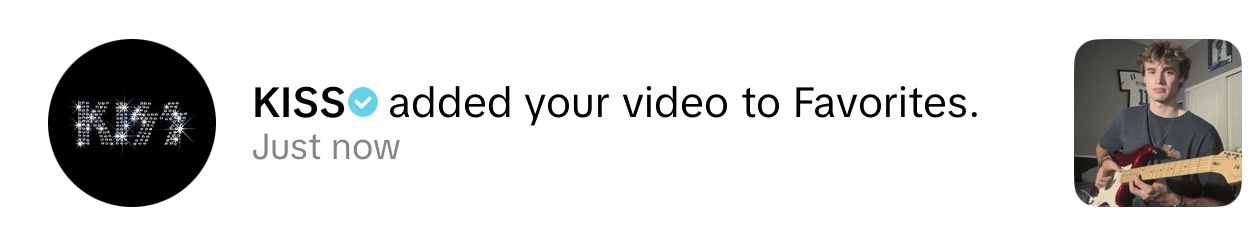 KISS: Added the video to Favorites